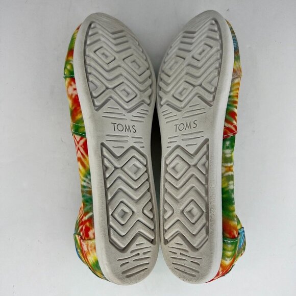 Toms Womens 10017812 Multicolor Candy Tie Dye Canvas Alpargata Size 10 Loafers - Picture 8 of 10
